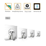 HULIANFU Multi-Purpose Hooks 5/10 Pairs Double-sided Adhesive Wall Hooks Waterproof Clothes Hats Towel Hooks Kitchen Bath Door Hooks
