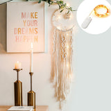 HULIANFU Macrame Dream Catcher Boho Home Decor Moon Ramadan Decoration Macrame Wall Hanging Baby Nordic Room Decoration Kids Nursery