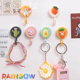 HULIANFU New Cute Animal Wall Hook for Key Holder Coat Towel Hanging Plastic Mask Holder Bathroom Organizer Wall Decor Home Accessories