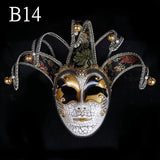 HULIANFU Newly High-end Venetian Masquerade Mask Mask Europe and The United States Halloween Clown Mask Show Supplies