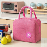 HULIANFU Portable Lunch Bag Lunch Box Thermal Insulated Canvas Tote Pouch Kids School Bento Portable Dinner Container Picnic Food Storage