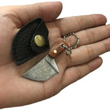 HULIANFU Mini Fold Knife Keychain Stainless Steel Portable Household Fruit Knife Tools Camping Hiking Outdoor Knife Key Pendant
