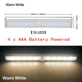 HULIANFU LED Motion Sensor Closet Light 6 10 24 40 60 LEDs Under Cabinet Light Magnetic Night Lamp For Kitchen Stairs Wardrobe Cupboard