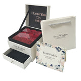 HULIANFU ROSE SPACE Soap Flower Jewelry Gift Box Rose Box Christmas Present Women  Birthday Party Gift for Mom Girlfriend Gifts