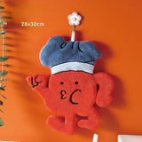 HULIANFU Lovely Cartoon Handkerchief Towel Hanging Absorbent Coral Velvet Wipe a Towel Household Kitchen Quick Drying Hand Cloth