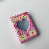 HULIANFU Kawaii Bear photo album 3 Inch Love Heart Hollow Kpop Card Binder Name Card Book Photo Album Card Photocard ID Holder 40 Pockets
