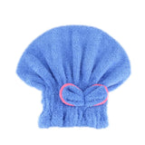 HULIANFU Microfibre Quick Hair Drying Bath Spa Bowknot Wrap Towel Hat Cap For Bathroom 7 Colors Solid Color Bathroom Accessories FPing