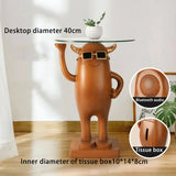 HULIANFU Nordic home decoration Creative Little Monster Landing Statue Large Landing ResinStatueTray Decoration SofaBedsideSmall TeaTable