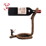 HULIANFU   YES Magic Metal Hanging Suspension Chain Wine Racks European Retro Creative Handmade Restaurant Bar Stand Bracket Display Stand