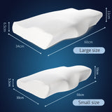 HULIANFU Memory Foam Bed Orthopedic Pillow Neck Protection Slow Rebound Memory Pillow Butterfly Shaped Health Cervical Neck Size 60/50 cm