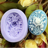 HULIANFU New Rosettes Soap Silicone Mold Cake Decoration Chocolate Baking Mold Tool Romantic Aromatherapy Soap SQ0063