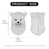 HULIANFU Movable Mouth Fox Head Mask Animal Panda Tiger Husky Orangutan Artificial Fur for Halloween Costumes Party