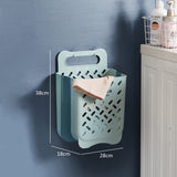 HULIANFU Large Portable Bathroom Folding Dirty Clothes Storage Basket Household Wall Hanging Punch-Free Laundry Basket Put Clothes Bucket