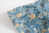 Hulianfu New French Style Lace Patchwork Floral Print Crop Tops Women Summer Casual Chic Peter Pan Collar Blouses Female Fashion Top