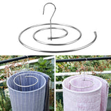 HULIANFU Stainless Steel Round Spiral Quilt Sheets Hanger Blanket Hanger Save Space Rotating Drying Rack Outdoor Home Balcony Hanger