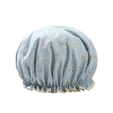HULIANFU Women Hair Cap Hat Supplies Bathroom Double Layer Shower Waterproof Thick Cover Accessories