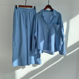 hulianfu Summer Casual Two-piece Suit  Women's Retro Fashion Shorts Suites Shirt High Waist Loose Bohemian Shorts Women's Suit Top