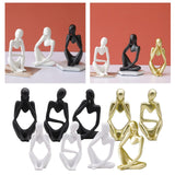 HULIANFU Thinker Statue Abstract Figure Sculpture Small Ornaments Resin Statue Home Crafts Home Decoration Modern Figurines For Interior