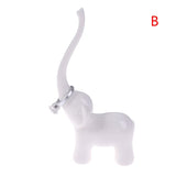 HULIANFU Rings Jewelry Rack Swan/Elephant Display Stand Modeling Craft Supplies Deco Jewelry Holder Figurines Miniatures Storage Decor