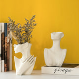 HULIANFU Vase Home Decor Room Decoration Ceramic Vases Desktop Art Sculpture Flower Arrangement Wedding Decoration Flower Pot Furnishings