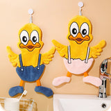 HULIANFU Lovely Cartoon Handkerchief Towel Hanging Absorbent Coral Velvet Wipe a Towel Household Kitchen Quick Drying Hand Cloth