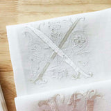 HULIANFU Letters Embroidery  Table Napkin  White Wedding Party Holiday  Decorative  Towel  Rectangular  Hand Towels