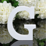 HULIANFU White Wood Letter Alphabet DIY Personalised Name Design Art Crafts Free Standing Xmas Birthday Wedding Party Home Decoration