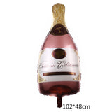 HULIANFU Large Wine Glass Wine Bottle Foil Balloon Party Supplies Round Beer shape ballon Celebrate victory birthday wedding party
