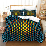 HULIANFU New Fashion 3D Dense Hole Pattern 2/3Pcs Duvet Cover Set 3D Duvet Cover With Pillow Case 3D Bedding Sets