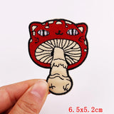 HULIANFU Mushroom Applique Embroidered Patches On Kids Clothes DIY Iron On Patches Cartoon Patches For Clothing Stickers Animal Badges