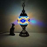 HULIANFU Turkish mosaic table Lamp vintage art deco Handcrafted lamparas de mesa mosaic Glass romantic bed light lamparas con mosaicos