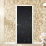 HULIANFU  PVC Self-Adhesive Waterproof Door Sticker Modern 3D Abstract Line Mural Wallpaper Living Room Study Home Decor Art Door Poster