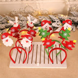 HULIANFU 2023 Christmas Headband Santa Tree Elk Antlers Hair Accessories for Girls Headwear Reindeer Ornaments Elk Ears Christmas Decorations