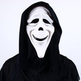 HULIANFU Scream Latex Mask Horror Movie Scary Mens Face Evil Halloween Party Cosplay Costume Props