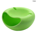 HULIANFU Multifunctional Plastic Double Layer Dry Fruit Containers Snacks Seeds Holder Desktops Plate Dish Organizer Storage Box Garbage