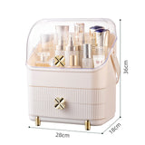 HULIANFU Large Capacity Makeup Organizer Cosmetic Storage Box Drawer Type Desktop Finishing Rack Dustproof Lipstick Beauty Mask Case
