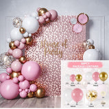 HULIANFU Macaron Pink Balloon Garland Arch Kit Wedding Birthday Party Decoration Kids Globos Gold Confetti Latex Ballon Baby Shower Girl