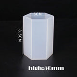 HULIANFU Rhombus Columnar Candle Mould Silicone Mold DIY Scented Candle Soap Craft Gift Making Resin Casting Wax Homemade Decoration