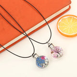 HULIANFU New Luminous Dried Flower Butterfly Glass Ball Car Pendant Car Craft Decoration Pendant Car Interior Decor Car Accessories
