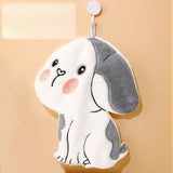 HULIANFU Lovely Cartoon Handkerchief Towel Hanging Absorbent Coral Velvet Wipe a Towel Household Kitchen Quick Drying Hand Cloth
