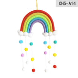 HULIANFU Nordic Cloud Rainbow Raindrop Wall Hangings Decoration For Kid Girls Bedroom Hanging Pendant Baby Bed Tent Hanging Toy Pendant