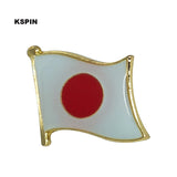 HULIANFU National Flag Metal Lapel Pin Flag Pin Badge Russia Algeria Argentina Brazil Belgium Germany France Costa Rica South Korea  Neth