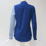 hulianfu Fashion Women Ladies Long Sleeve Loose Blouse Summer V-Neck Casual Shirts Tops Clothing Turn Down Collar Office Casual Clothes