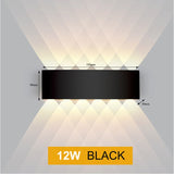 HULIANFU Led Wall Lamp Aluminum Outdoor IP65 Waterproof Up Down Wall Light For Home Stair Bedroom Bedside Bathroom Corridor Lighting