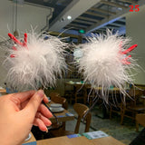 HULIANFU 2023 Christmas Headband Reindeer Antlers Horn Flower Hair Band Clasp Headwear for Kids Adult New Year Navidad Party Halloween Cosplay