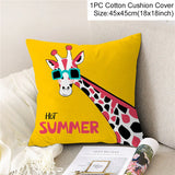 HULIANFU New Style Geometric Yellow Pillowcase Decorative Cushion For Sofa DIY Printed Pillow Chair Car Cushion Christmas Home Decoration