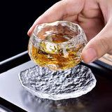 HULIANFU Liuli Cup Crystal Glass Master Cup Wholesale Frozen Burning Tea Cup Heat-resistant Pressure Hand Coaster Tea Cup