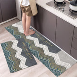 HULIANFU New Hot Sale Kitchen Floor Mat Tableware Pattern Entrance Doormat Bathroom Door Floormat Parlor Anti-slip Antifouling Long Rugs