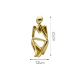 HULIANFU Modern European Style Resin Abstract Thinker Statue For Decoration Simple Sculpture Figurine Hotel Office Home Decor New
