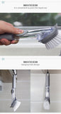 HULIANFU Long-handled hydraulic pot-washing brush automatic liquid-filling sponge dish-washing brush cleaning brush hydraulic pot-washing